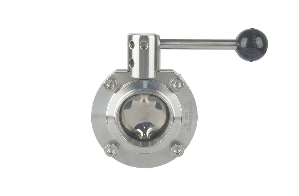 Butt welding butterfly valve (lever handle)
