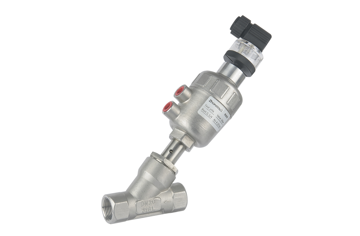 Stainless steel cylinder Angle seat valve