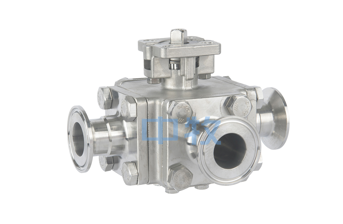 Fast loading three-way ball valve