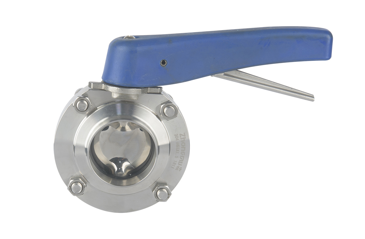 Butt welding butterfly valve (more than plastic handle)