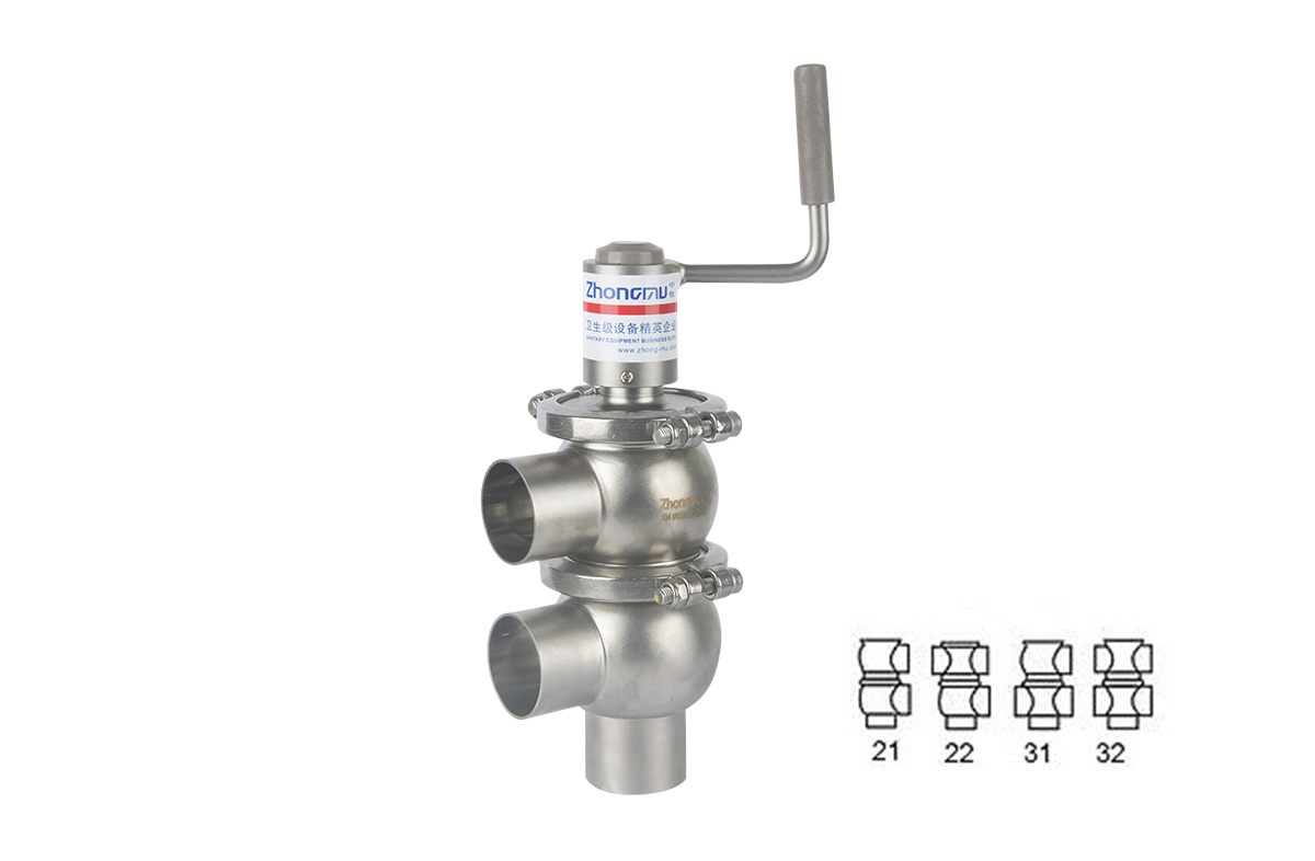 Manual ball type directional control valve