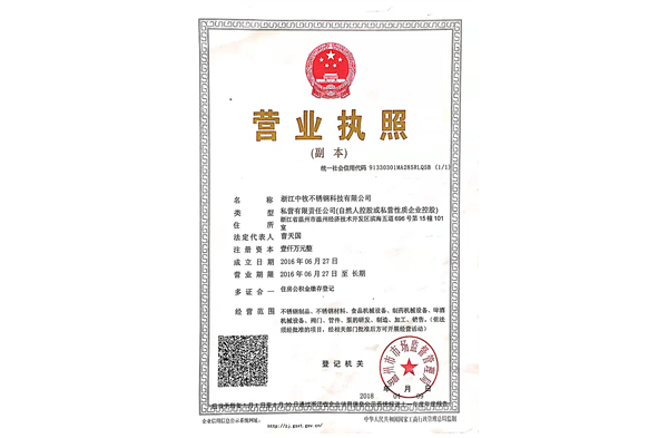 The business license