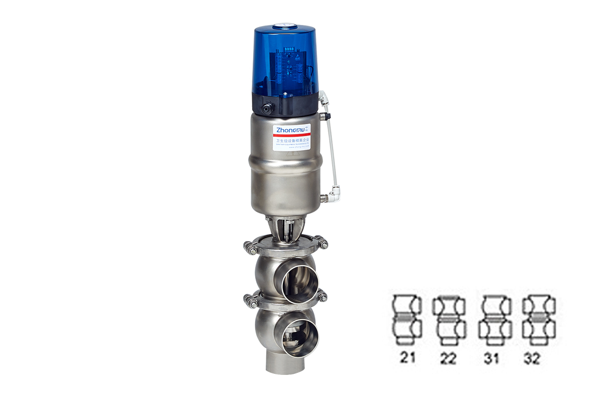 Smart pneumatic ball type directional control valve